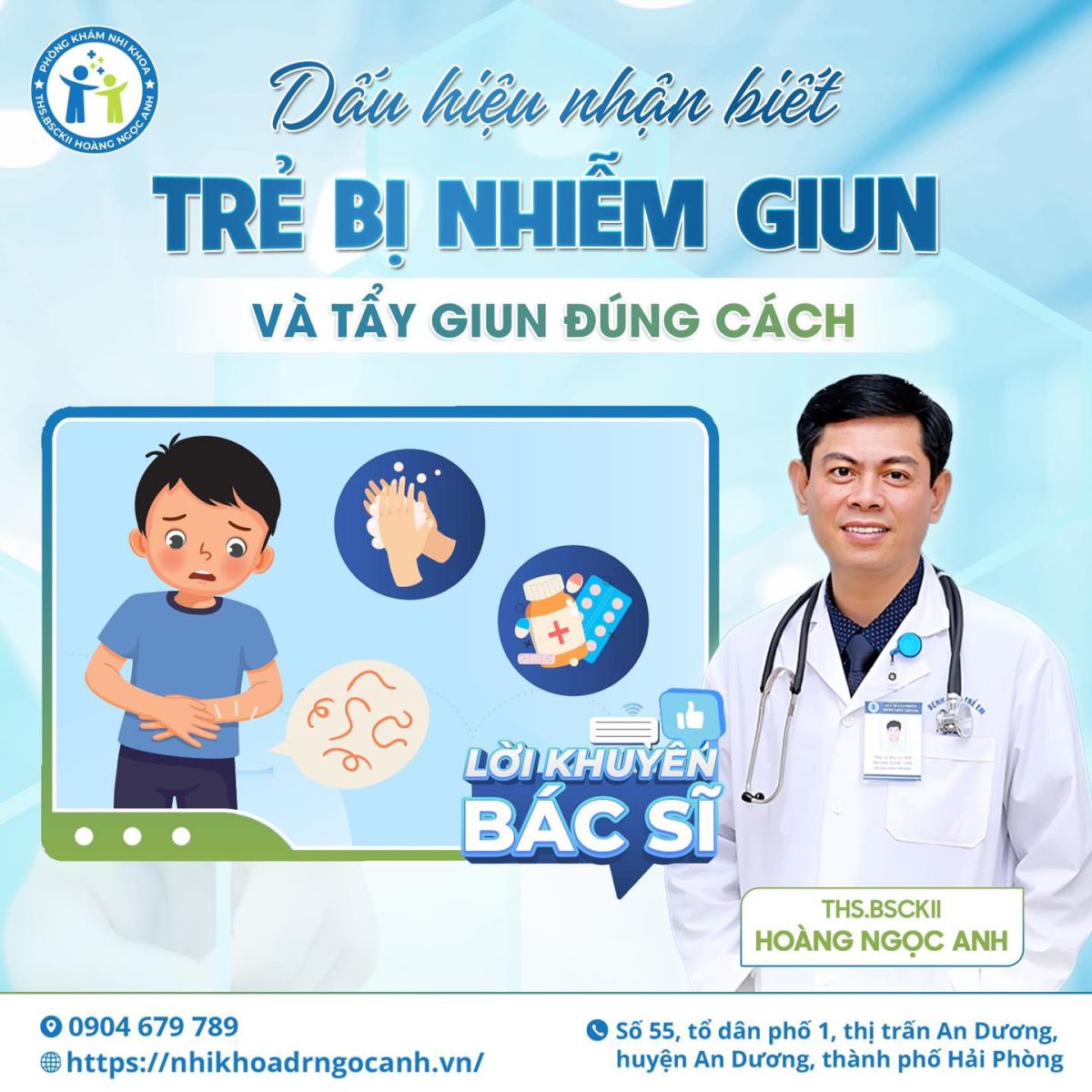 Trẻ nhiễm giun sán có những dấu hiệu điển hình